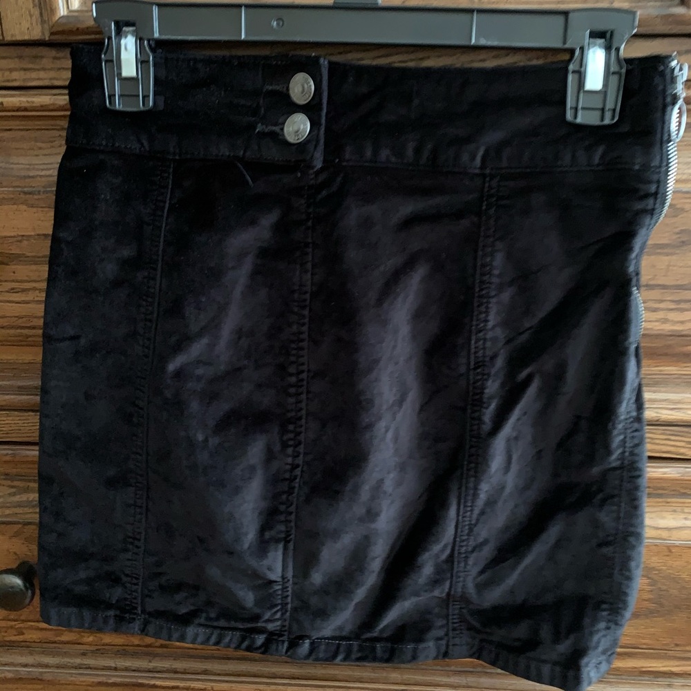 Velvet Mini Skirt